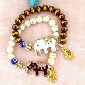 Set of two elephant bracelets 🧿🧿🧿